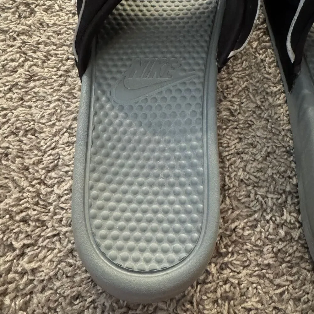 Nike Benassi JDI Fanny Pack Slides Black Gray Men's Size 13 Sandal AO1037-001